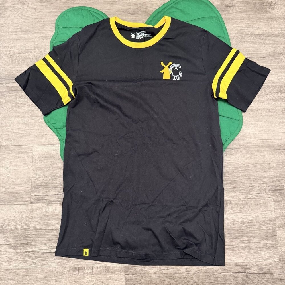 Dutch Brothers Coffee Large Short Sleeve Embroidered Ringer Tee